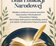 Zdjęcie - Życzenia z okazji Dnia Edukacji Narodowej