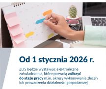 Zdjęcie - Zmiany w stażu pracy od 2026 roku – wnioski o zaświadczenia z ZUS od stycznia