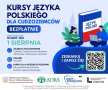 Zdjęcie - Bezpłatne kursy języka polskiego dla pełnoletnich cudzoziemców legalnie przebywających w Polsce