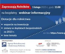 Zdjęcie - Bezpłatny webinar dla rolników dotyczący dopłat bezpośrednich