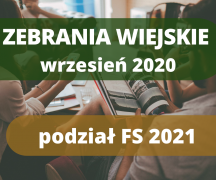 Zdjęcie - Harmonogram Zebrań Wiejskich - wrzesień 2020