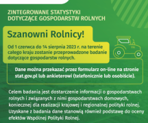Zdjęcie - Przypomnienie o zintegrowanych statystykach gospodarstw rolnych